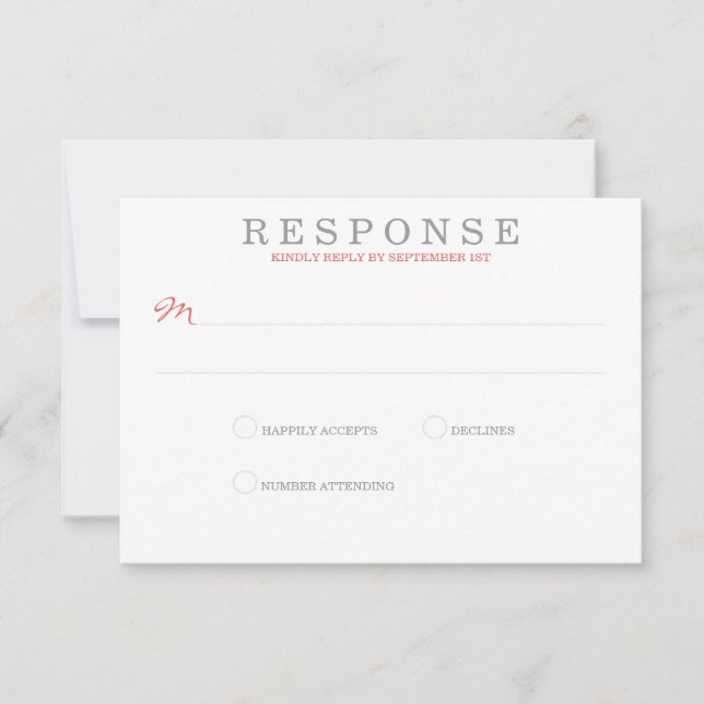 Coral Beach Wedding RSVP (Anverso)