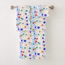 Coral Blue Aqua Lime Círculos verdes puntos