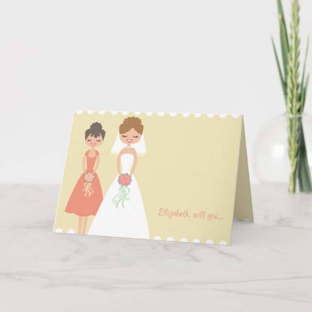 Coral-Cream personalizado: Mis tarjetas de dama de (Anverso)