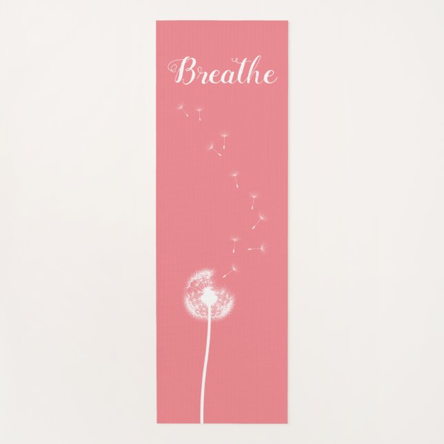 Coral Dandelion Yoga Mat (Anverso)