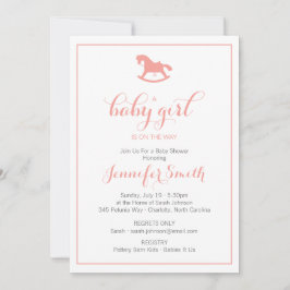 Coral de invitación a Baby Shower para caballos de