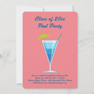 Coral de invitación a fiesta de grupo de graduació