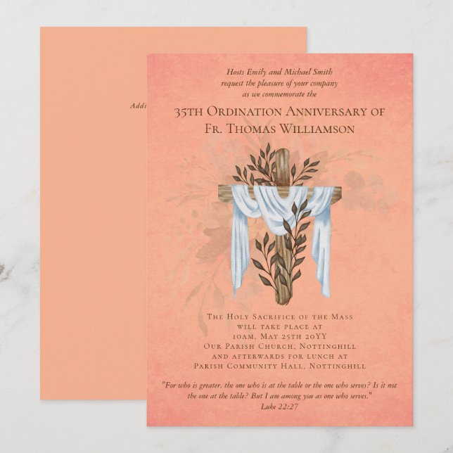 Coral de invitación al 35° aniversario de la Orden (Anverso / Reverso)