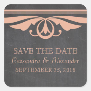 Coral Deco Chalkboard Salven a los Pegatinas de fe