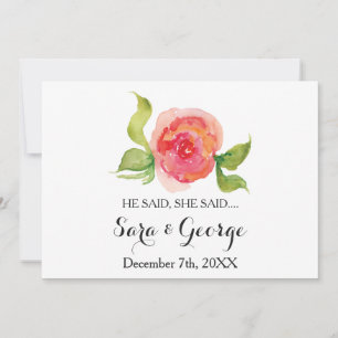 Coral Dijo, dijo, dijo, tarjeta de juego de ducha 