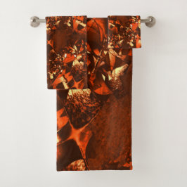 Coral marrón brillante y grabado en relieve