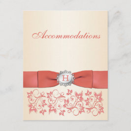 Coral Monogramado, Tarjeta de clausura floral Cham