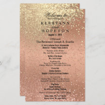 Coral Naranja y Dorado con Brillo - Programa