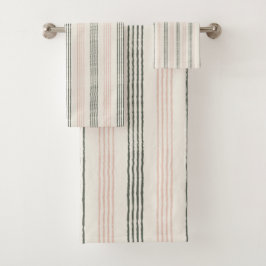 Coral Peach Minimalista Stripe Boho
