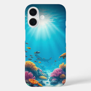 Coral Reef Ocean Life Estética iPhone 16 Funda