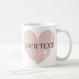 Coral rosa agujereado corazón taza de café persona