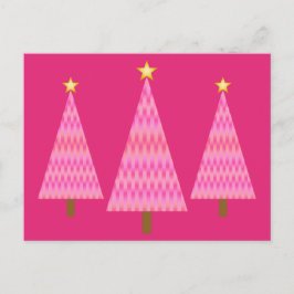 Coral Rosa Ombre árboles modernos de Navidad