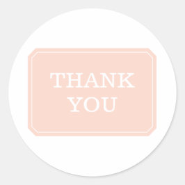 Coral Simply Elegant Gracias Pegatinas