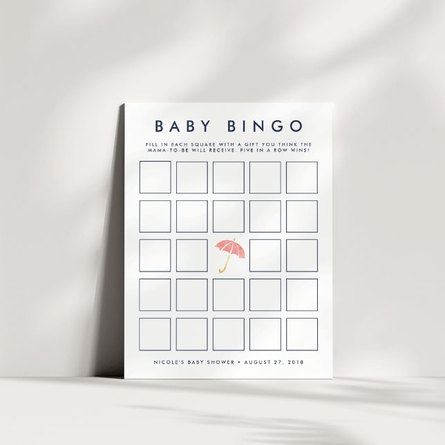 Coral | Tarjeta de juego de bingo de Baby Shower (Subido por el creador)