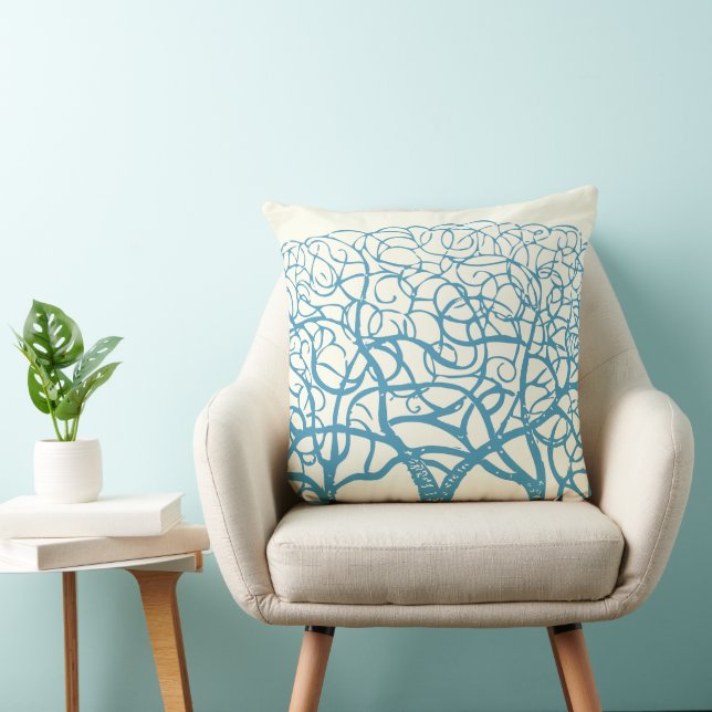 Coral verde azulado y elegir cualquier almohada de (Silla)