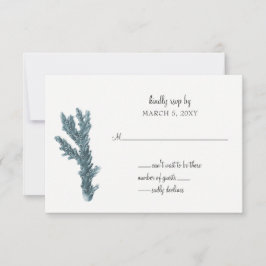 Corales Azules Bajo La Invitación A La Boda Maríti