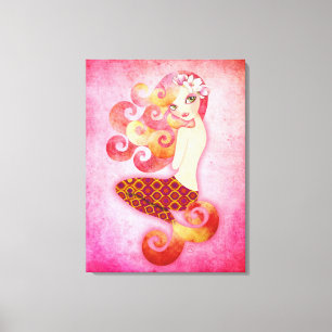 Coraline envolvió arte estirado lona de la pared