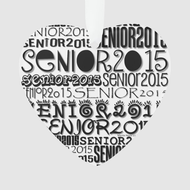 Corazón 2015 - ornamento del mayor del espejo (Anverso)