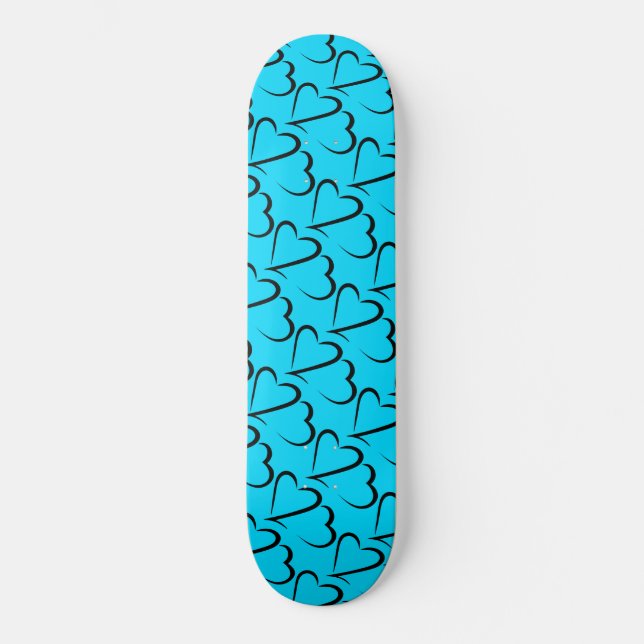 Corazón 23™ Sky Blue y Black Tablas de skateboard (Anverso)