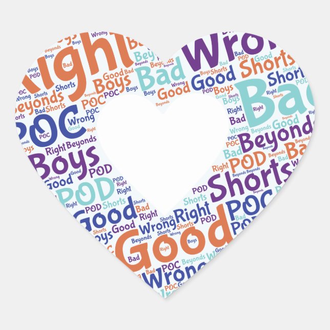 "Corazón" a los Pegatinas de la declaración de com (Anverso)