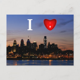 Corazón a Philly en la tarjeta tragamonedas
