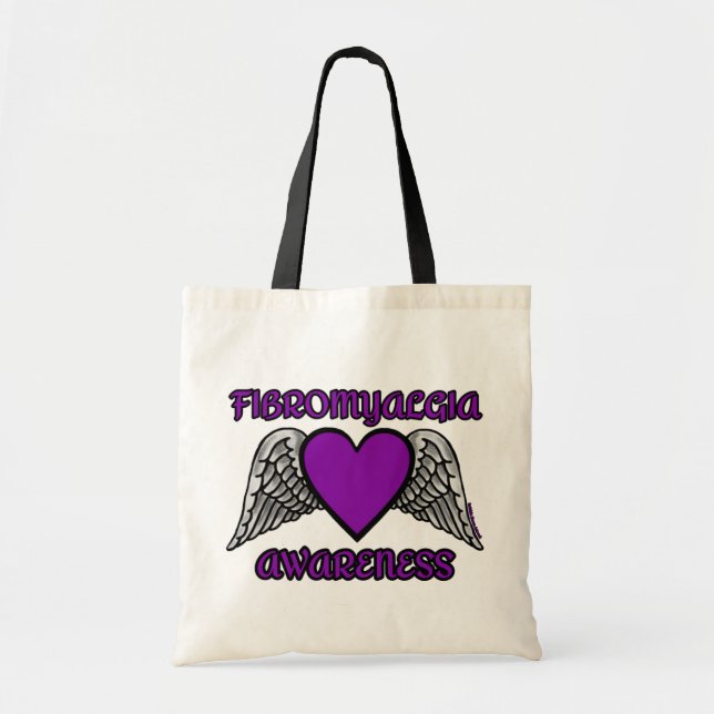 Corazón/Alas... Bolsa Fibro Tote (Frente)