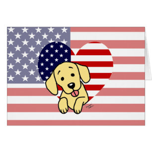 Corazón amarillo del americano de Labrador