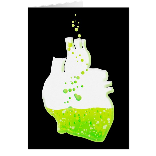 corazón anatómico verde líquido (Frente)