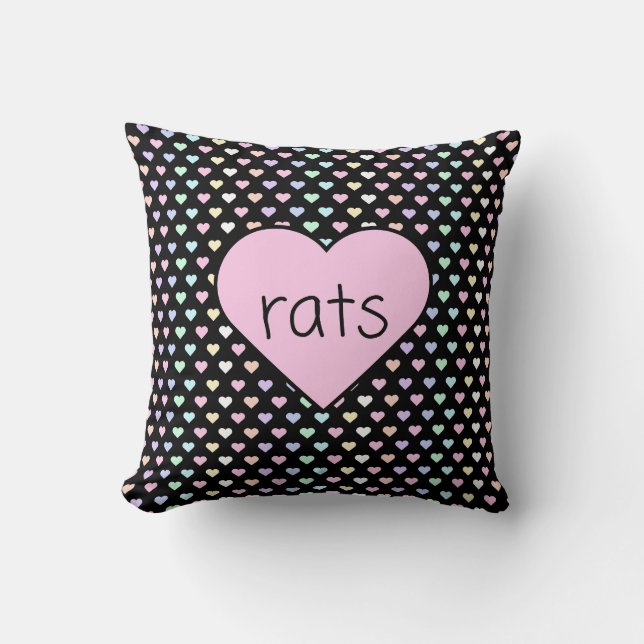 Corazón animal con Cojín decorativo Pastel de cora (Anverso)