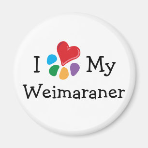 Corazón animal de Lover_I mi imán de Weimaraner