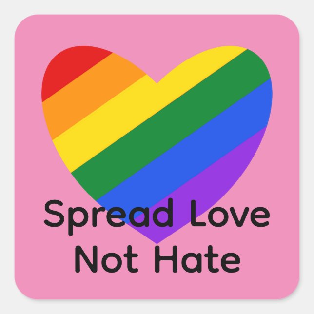 Corazón arcoiris #1-2 Pegatinas (Anverso)