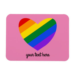 Corazón arcoiris #1 imán