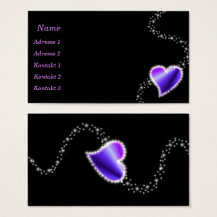 Corazón arcoiris con tarjetas de visita Stars