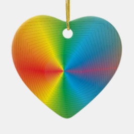 Corazón arcoiris de bonito> Ornamentos de Navidad