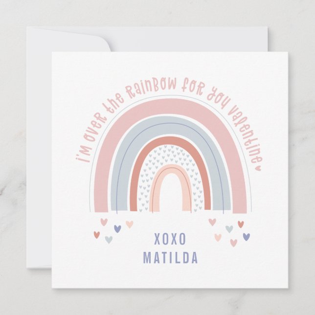 Corazón arcoiris lindo salón de clases de fotograf (Anverso)