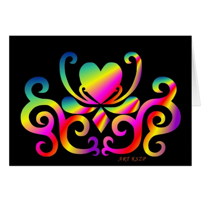 Corazón arcoiris y Lily (Anverso (Horizontal))