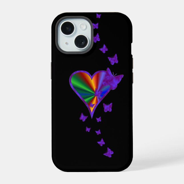 Corazón Arcoíris y Mariposa (Reverso )