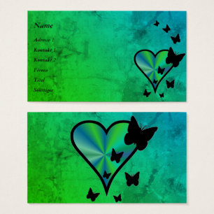 Corazón arcoiris y mariposa