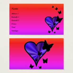 Corazón arcoiris y mariposa