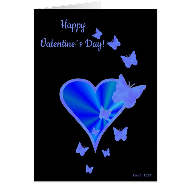 Corazón arcoiris y mariposa (Frente)