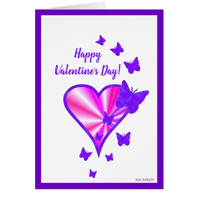 Corazón arcoiris y mariposa (Frente)