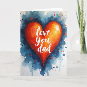 Corazón Ardiente Te Amo Papá Tarjeta