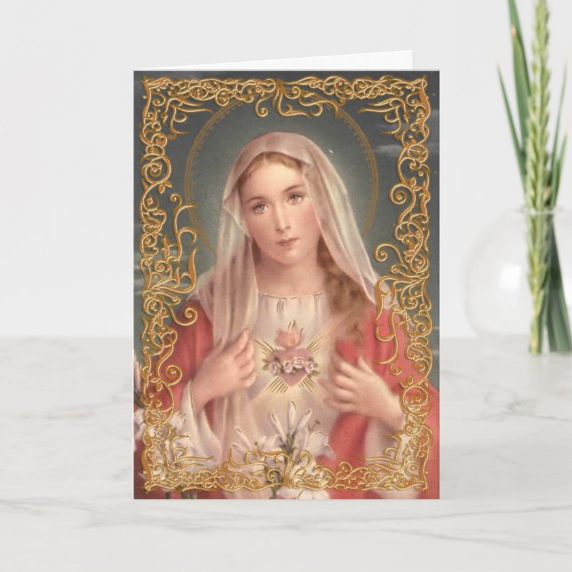Corazón asustado de la tarjeta de Maria (Anverso)