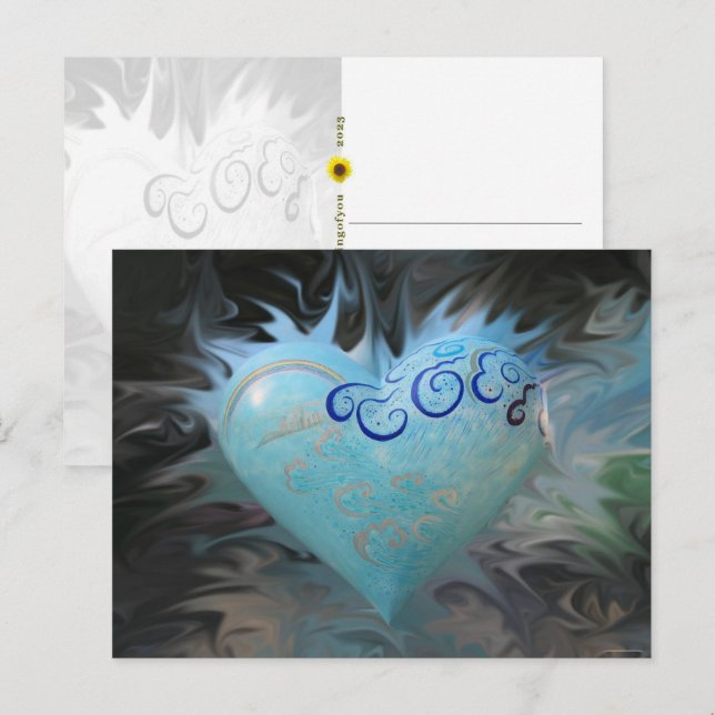 Corazón azul de San Francisco - postal (Anverso / Reverso)