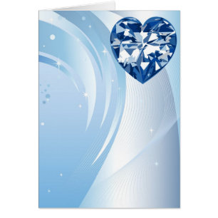 corazón azul del diamante