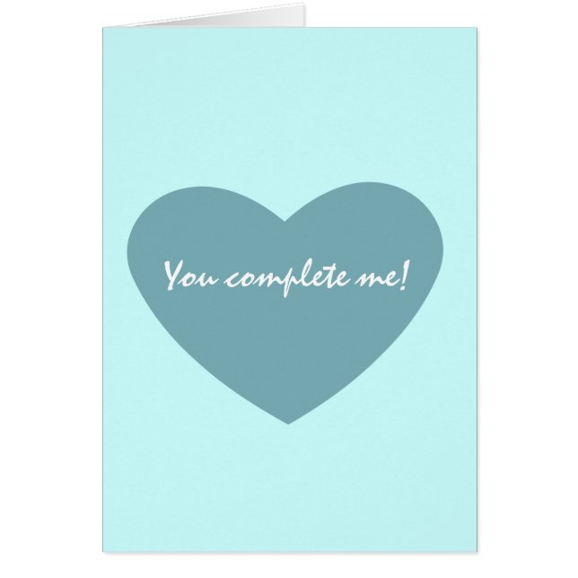 Corazón azul elegante (Frente)