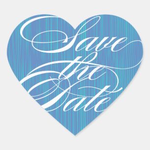 Corazón azul Guardar el Sello para sobres de fec