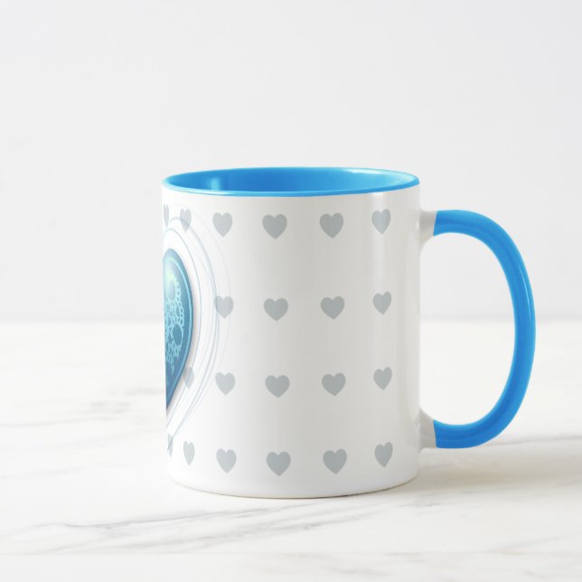Corazón azul, taza (Derecha)