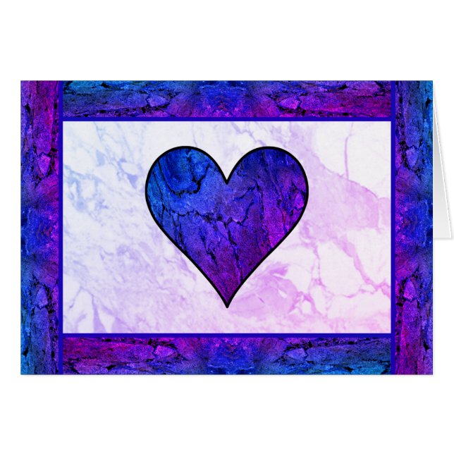 Corazón azul y morado (Anverso (Horizontal))