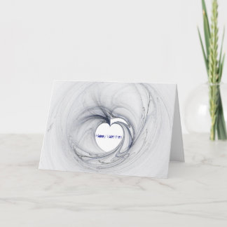 Corazón blanco azul, tarjetas del día de San